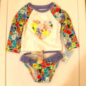 NWT 12 month Cat & Jack 2 Piece Swim Suit 🏊‍♀️